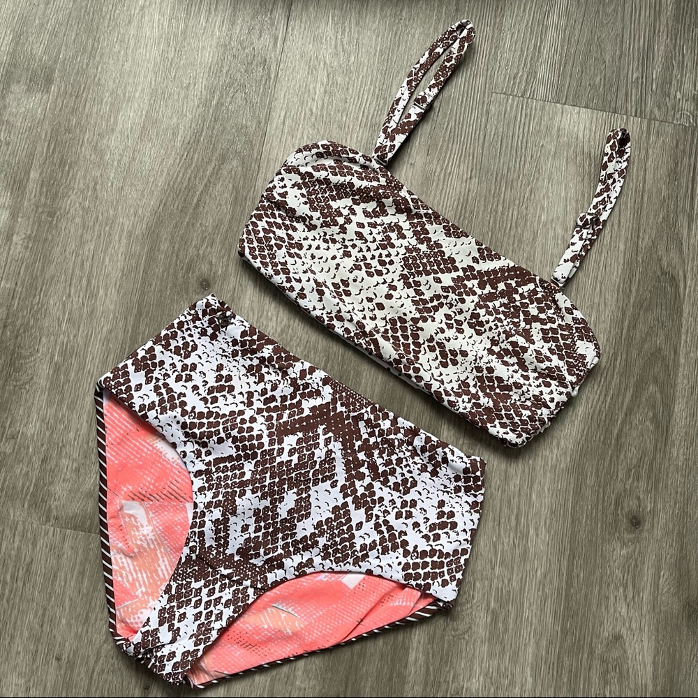Maaji Coconut Brown Python Bikini Set - image 1
